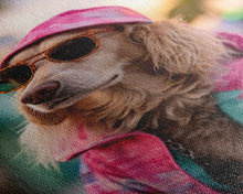 Load image into Gallery viewer, Cocker Spaniel In Sunglasses Pink Shirt Wall Print, Dog Portrait, Dog Art Print, Framed Wall Art, Framed Canvas, Wall Print, Wall Canvas