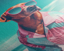 Cargar imagen en el visor de la galería, Chihuahua In Pink Shirt Sunglasses Wall Print, Beach Art, Dog Print, Dog Portrait, Framed Wall Art, Framed Canvas, Wall Print, Wall Canvas