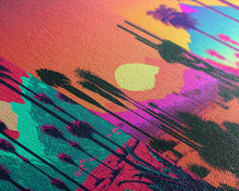 Carregar imagem no visualizador da galeria, California Desert Art, Retro / Vaporwave / Synthwave 80s Vibes 3 Piece Canvas Prints, Game Room Art, Living Room / Bed Room Retro Decor