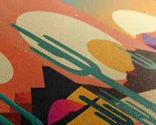 Load image into Gallery viewer, Desert Art, Desert Prints, Trendy Wall Prints, Framed Canvas Art, 3 Piece Wall Prints, Southwestern Decor, Primitive Cactus Art, Arizona Art