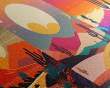 Load image into Gallery viewer, Art Deco Minimalism Desert Art, 3 Piece Triptych Art, Framed Canvas Prints, Multi-Panel Art, Desert Prints, Arizona Art, Western Decor