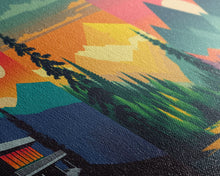 Load image into Gallery viewer, Scandinavian Canvas Prints Framed, 3 Piece Wall Art, Nordic Print Set, Modern Abstract Art, Minimalist Landscape Sunset Art, Forest Mountain