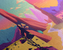 Load image into Gallery viewer, Desert Canvas Prints Set of 3, Arizona Desert 3 Panel Wall Art, Retro Boho Desert Art Print, Nature Gallery Wall Set, Large Framed Wall Art