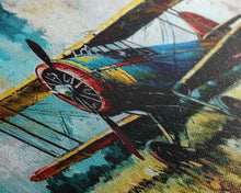 Carregar imagem no visualizador da galeria, Aeroplane Art, Antique Airplane Painting Canvas Print, Framed Canvas Art, Above Sofa Art, Gift for RC Plane Pilot, Retro Plane Art