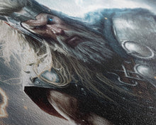 Load image into Gallery viewer, Thor Art, God of Thunder, Framed Canvas Print, Norse Mythology Art, Fantasy Art