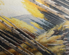 Load image into Gallery viewer, Birch Tree Wall Art, Nursery Forest, Framed Forest Canvas Print, Birch Trees, Watercolor, Landscape Forest Art