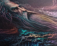 Carregar imagem no visualizador da galeria, Aegir, God Of The Sea, Framed Canvas Print, Norse Mythology, Norse Art, Living Room Wall Art
