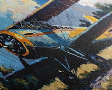 Carregar imagem no visualizador da galeria, Aeroplane Art, Antique Airplane Painting Canvas Print, Framed Canvas Art, Above Sofa Art, Gift for RC Plane Pilot, Airplane Art