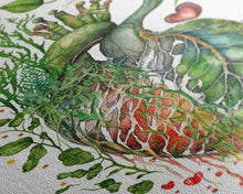 Carregar imagem no visualizador da galeria, Florapunk Heart, Anatomical Heart Painting Canvas Print, Watercolor Heart, Human Heart, Pond Heart, Marsh Painting, Waterlily, Lily pads