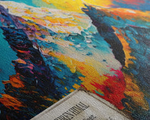 Cargar imagen en el visor de la galería, Churen Himal, Travel Poster Wall Art, Framed Canvas Print, Mountain Art, Mountain Landscape Painting