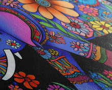 Load image into Gallery viewer, Elephant Art, Wall Art, Framed Canvas Print, Canvas Art, Indian Style Abstract Elephant With Flowers