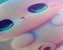 Load image into Gallery viewer, Cute Kawaii Kitten, Anime Style Art, Framed Canvas Print, Framed Art, Cat Portrait, Cartoon Cat