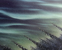 Load image into Gallery viewer, Aurora borealis over a snowy northern forest, canvas print, scenic winter landscape art, northern lights