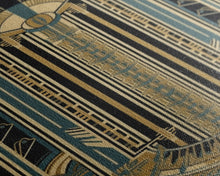 Load image into Gallery viewer, Art Deco Pattern Wall art | Framed Canvas Print | Art Deco | Gold & blue art | Wonderful art | Lines art | Geometric art | Living room art