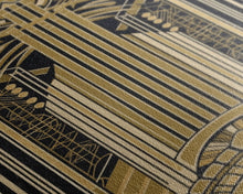 Load image into Gallery viewer, Art Deco Pattern Wall art - Framed Canvas Print - Art Deco - Gold & black art - Wonderful art - Lines art - Geometric art - Office wall art