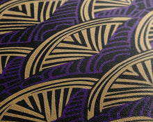 Load image into Gallery viewer, Art Deco Pattern Wall art - Framed Canvas Print - Art Deco - Original painting - Wall art - Office decor - Gold & purple art - Abstract art