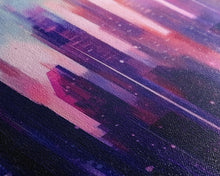 Load image into Gallery viewer, Buildings Wall Art - Framed Canvas Print - Original painting - Vaporwave Style - Watercolor colors - Pop Art Style - Living room art