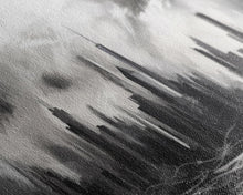 Carregar imagem no visualizador da galeria, Abstract City Art, Cityscape Wall Art, City Skyline Wall Art, Black And White Urban Art Print, Wall Decor, Panoramic, Wall Art, Canvas Print