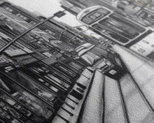 Load image into Gallery viewer, Big City Canvas Print, City Art, Cars, Bus, Buildings, Large Urban Art Print, Original Art, Wall Decor, Panoramic, Wall Art, Canvas Print