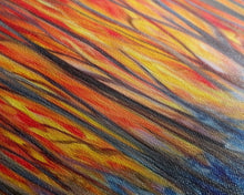 Carregar imagem no visualizador da galeria, Flames In The Woods Canvas Art Print, Forest Fire, Red Flame, Wall Decor, Framed Large Canvas Print, Panoramic, Wall Art, Canvas Print