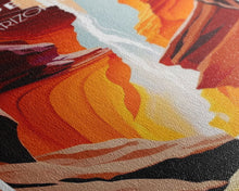 Load image into Gallery viewer, Arizona Artwork, Arizona Poster, Antelope Canyon, Travel Wall Print, Travel Poster, Travel Artwork, Travel Wall Art, Canvas Wall Print