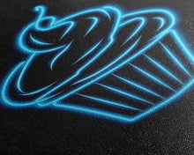 Load image into Gallery viewer, Blue Neon Lights Cupcake Wall Decor, Kitchen Wall Art, Glowing Art, Minimalist Print, Wall Decor, Canvas Print, Wall Art, Framed Canvas