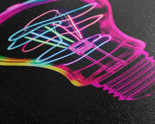 Carregar imagem no visualizador da galeria, 3D Light Bulb Wall Art, Neon Lights Art, Vibrant Art, Minimalist Print, Wall Decor, Canvas Print, Wall Art, Framed Canvas