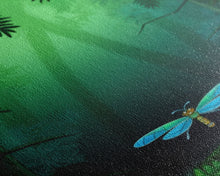 Load image into Gallery viewer, Dragonfly Wall Art, Nature Wall Decor, Woods, Trees, Green Art, Minimalist Print, Wall Decor, Canvas Print, Wall Art, Framed Canvas