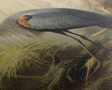 Load image into Gallery viewer, Bird Wall Art, Heron Art Print, Heron In Pond, Nature Wall Decor, Modern Print, Wall Decor, Canvas Print, Wall Art, Framed Canvas