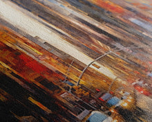 Carregar imagem no visualizador da galeria, Abstract Cityscape Wall Art, City Wall Decor, Urban Art, Traffic Wall Art, Panoramic Wall Decor, Canvas Print, Wall Art, Framed Canvas Art