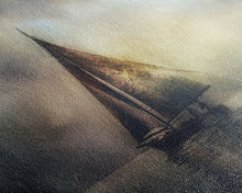 Carregar imagem no visualizador da galeria, Abstract Sailboat Wall Decor, Ocean Wall Art, Seascape, Storm Wall Decor, Panoramic Wall Decor, Canvas Print, Wall Art, Framed Canvas Art