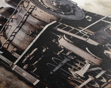 Load image into Gallery viewer, Black Steam Train Wall Art, Locomotive Wall Decor, Retro Train Wall Art, Panoramic Wall Decor, Canvas Print, Wall Art, Framed Canvas Art