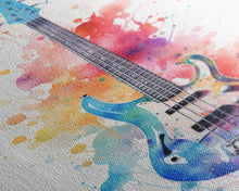 Load image into Gallery viewer, Electric Guitar Wall Art, Rock N Roll Decor, Graffiti Art, Splatter Art, Musician Gift Custom Guitar Art