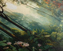 Carregar imagem no visualizador da galeria, Forest Wall Art, Trees Wall Print, Jungle Wall Art, Panoramic Art, Wall Art, Canvas Art, Landscape Art, Dorm Room Art, Office Decor, Prints