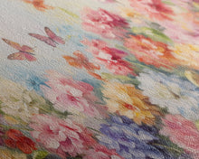 Carregar imagem no visualizador da galeria, Butterfly Wall Art, Flowers Wall Art, Colorful Fowers, Panoramic Art, Wall Art, Canvas Art, Landscape Art, Meadow Art, Botanical Art