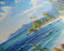 Load image into Gallery viewer, Beach Wall Art, Ocean Wall Art, Nautical Print, Tropical Art, Panoramic Art, Wall Art, Canvas Art, Landscape Art, Beach House Wall Art