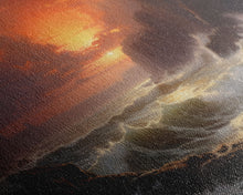 Load image into Gallery viewer, Beautiful Seascape Painting Canvas Print, Landscape Oil Painting, Minimalist Modern Art, Canvas Painting, Framed Wall Art Print