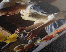 Load image into Gallery viewer, Baroque Art, Vermeer, Inspiration Art, Medieval Wall Art, Dutch Art, Canvas Print, Wall Art, Vertical Art, Country Home Art, Kitchen Prints