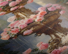 Carregar imagem no visualizador da galeria, Fountain Wall Print, Pink Roses Wall Art, Flower Art Print, Canvas Print, Wall Art, Vertical Print, Botanical Art, Country Home Decor