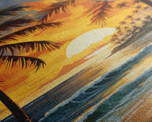 Load image into Gallery viewer, Beach Wall Print, Tropical Wall Art, Sunrise Wall Art, Canvas Print, Wall Art, Vertical Print, Entryway Prints, Dorm Room Art, Office Decor