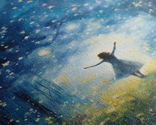 Carregar imagem no visualizador da galeria, Firefly Art, Fantasy Art, Girl In Forest, Teen Girl Room Decor, Canvas Print, Wall Art, Vertical Print, Unique Wall Decor, Engagement Gift