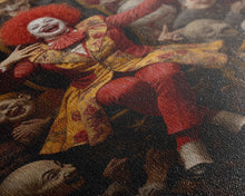 Load image into Gallery viewer, The Macabre Circus, Halloween Canvas Print / Framed Canvas, Victorian Gothic Oil Painting Print, Circus Decor, Macabre Horror Prints