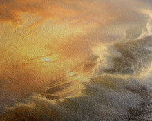 Carregar imagem no visualizador da galeria, 3 Piece Sunrise Ocean Painting On Canvas, Abstract Sea Landscape Painting, Original Textured Wall Art, Coastal Painting, Sunrise Painting