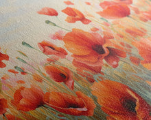 Load image into Gallery viewer, Beautiful Red Flowers, Wildflower Art, Framed Canvas Prints, 3 Piece Set, Triptych, Wall Art, Botanical Art, Floral Decor, Boho Style Art