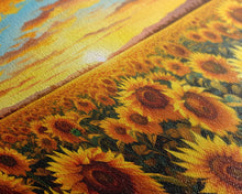 Load image into Gallery viewer, Beautiful Canvas Print Set | Sunflowers Wall Art Triptych | Botanical Print Set | Living Room Wall Art | Flower Illustrations | Flower Art