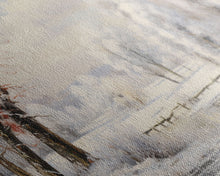 Carregar imagem no visualizador da galeria, 3 Piece Winter Scene, Framed Canvas Prints, Triptych Christmas Painting, Christmas Decor, Winter Art, Christmas Wall art, Xmas Art