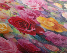 Load image into Gallery viewer, Beautiful Rose Art, Framed Canvas Print, Floral Art, Botanical Decor, Blue and Yellow Roses, 3 Piece Art Set