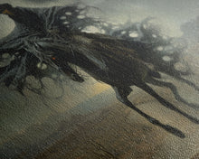 Load image into Gallery viewer, Ghost Cowboy Art, Framed Canvas Print, Halloween art, spooky decor, cowboy art, western decor, grim reaper on a horse in the desert