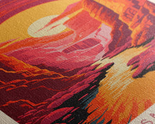 Carregar imagem no visualizador da galeria, Carlsbad Caverns National Park New Mexico Travel Art, National Park Print, Minimalist Travel Art, Midcentury Modern Style Landscape Painting