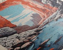 Load image into Gallery viewer, Carlsbad Caverns National Park New Mexico Travel Art, National Park Print, Minimalist Travel Art, Midcentury Modern Style Landscape Painting